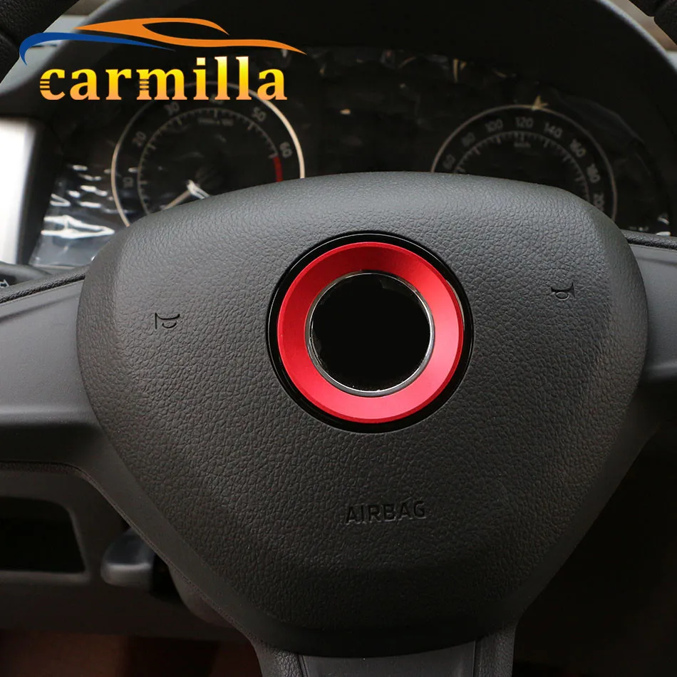 Aluminium Trim Car Steering Wheel Cover Logo Ring For Volkswagen VW Golf 6 7 MK6 MK7 Jetta MK5 MK6 POLO CC Passat B6 B7 TIGUAN