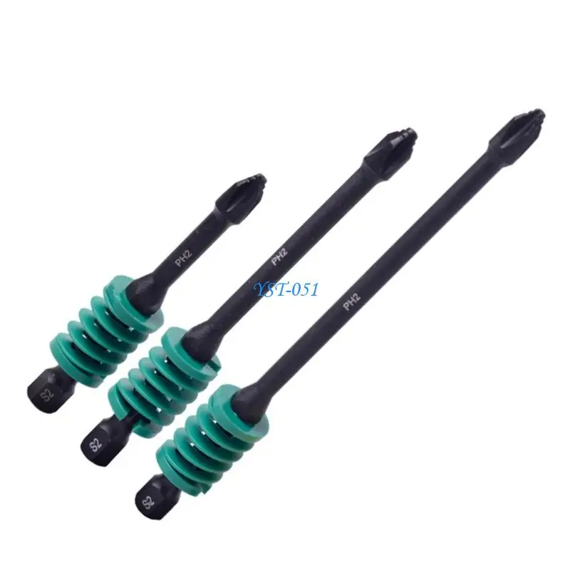 e15a-Нержавеющая-крестовая-отвертка-Магнитный-пружинный-механизм-Шестигранный-хвостовик-Противоскользящий