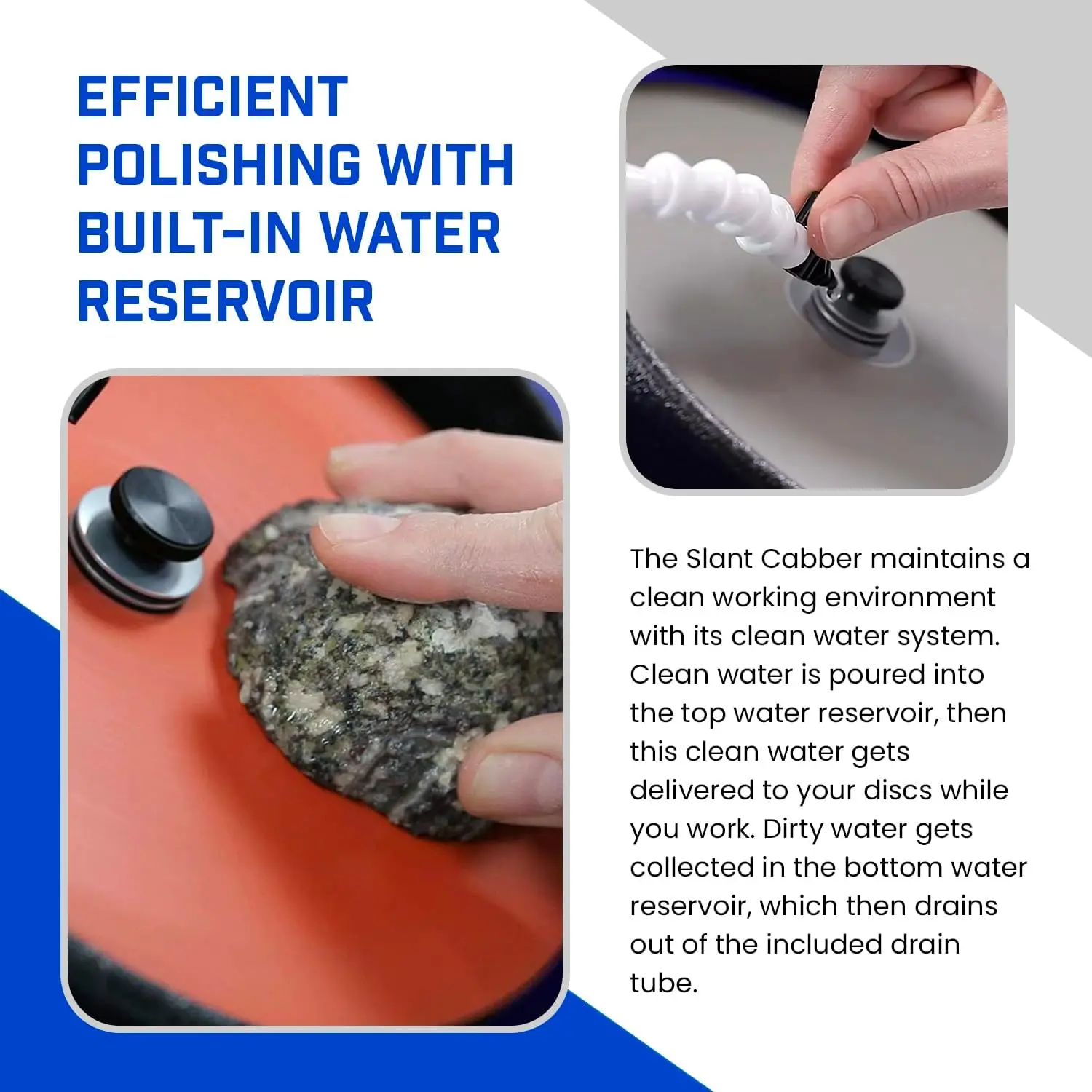 8 Inch Slant Cabber Lapidary Machine Rock Polisher Stone Shaper Gemstone Polishing Grinder Kit 115V Power Tool for Jewelry