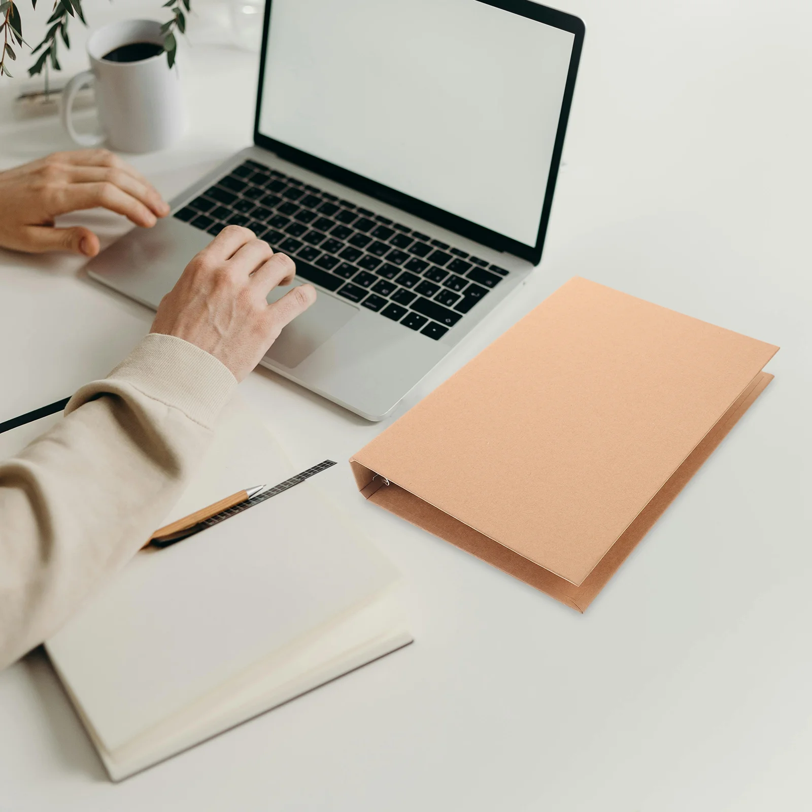 Binder Cover Protector Refillable Loose-leaf Book Clips Binders Notebook Shells Kraft Paper