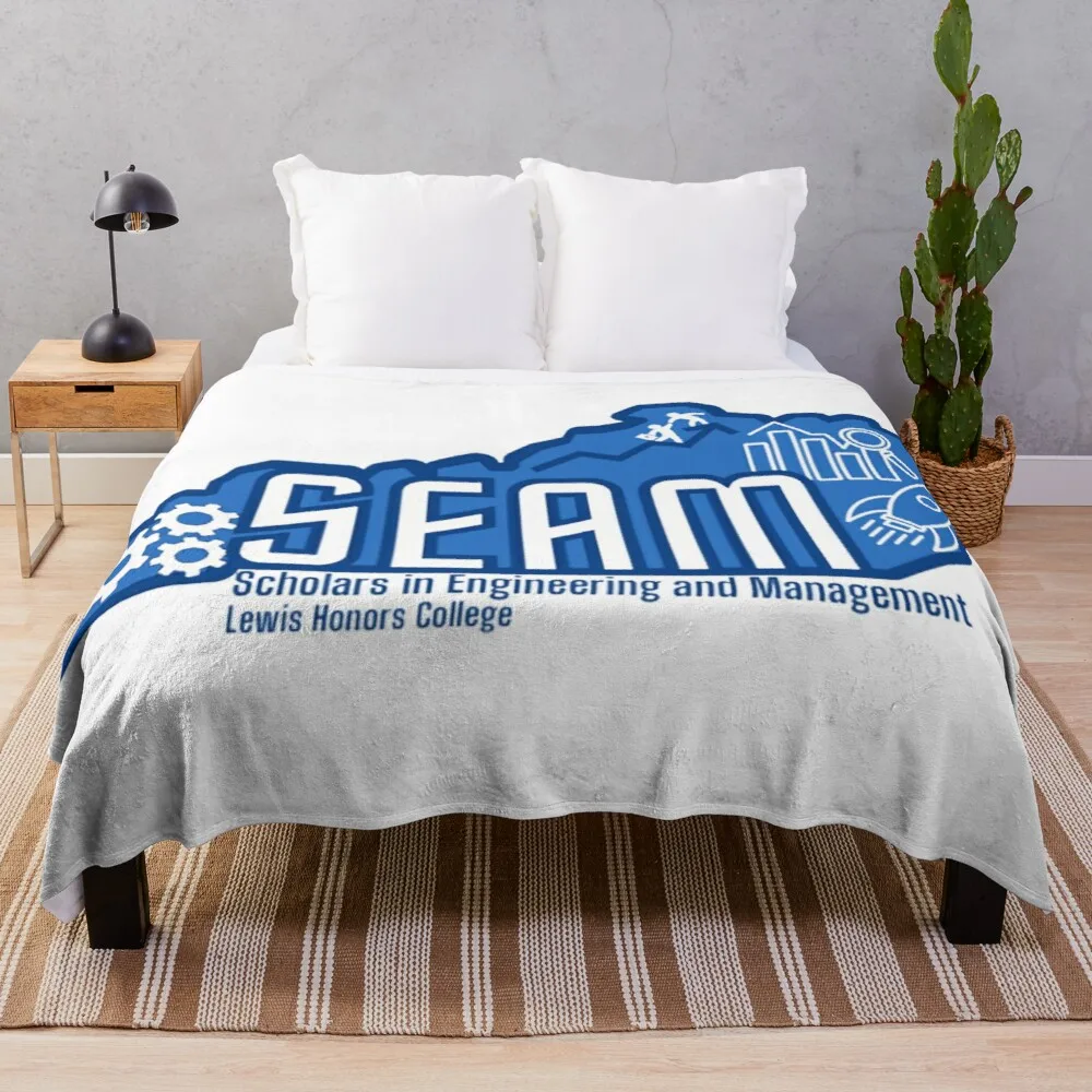 University of Kentucky SEAM Logo Throw Blanket Jacquard Blankets Ands Decorative Sofa Blankets Shaggy Blanket