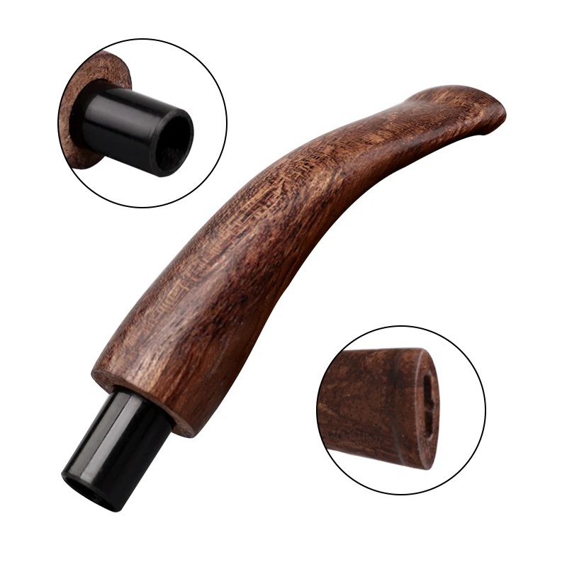 MUXIANG Chinese antique rose Stem Replacement 9mm Activate Carbon Filter Smoking Pipe Mouthpiece Tobacco Pipe Accessories be0083