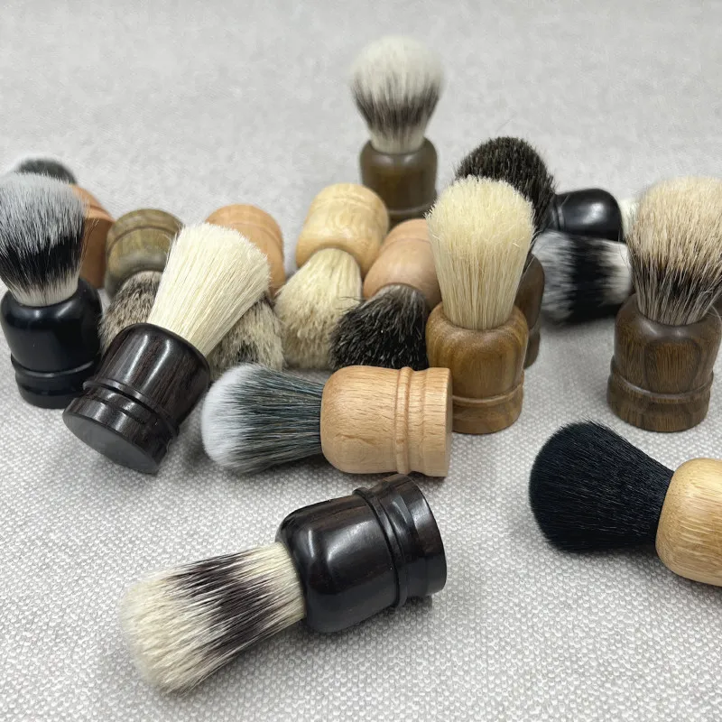 Mini Small Whole Brush Imported Fiber Brush Set Barber Shop Beard Cleaning Brush Fan Small Shaving