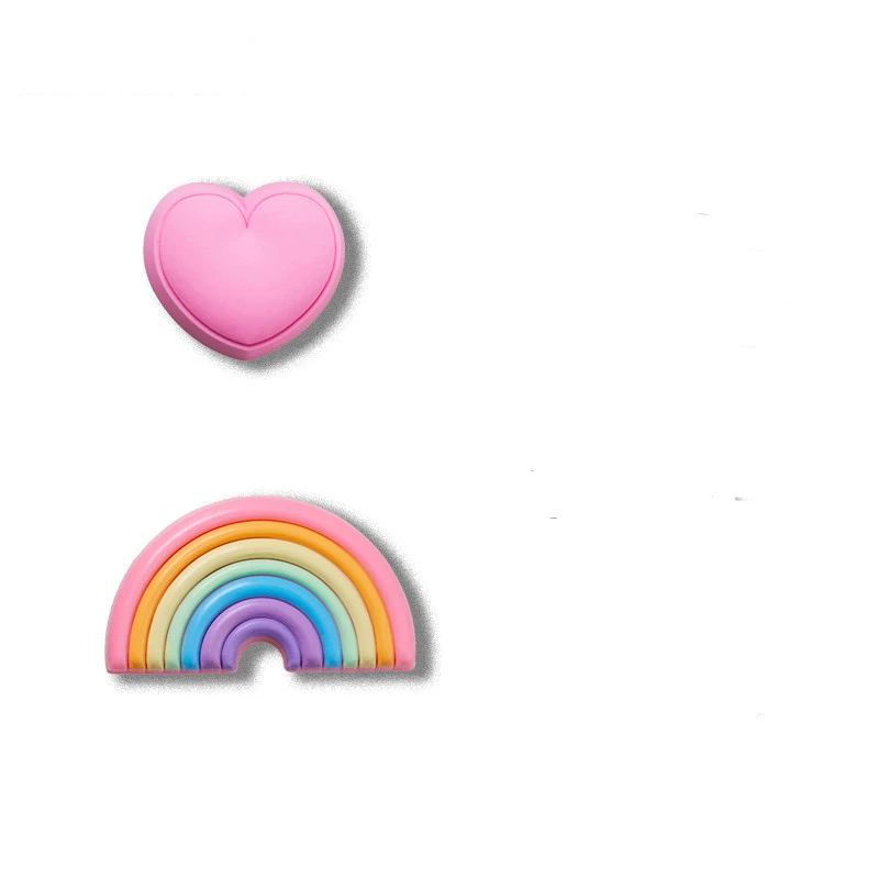 

Очаровательная Пряжка для обуви с радужным медведем, аксессуары для обуви, модные аксессуары для обуви