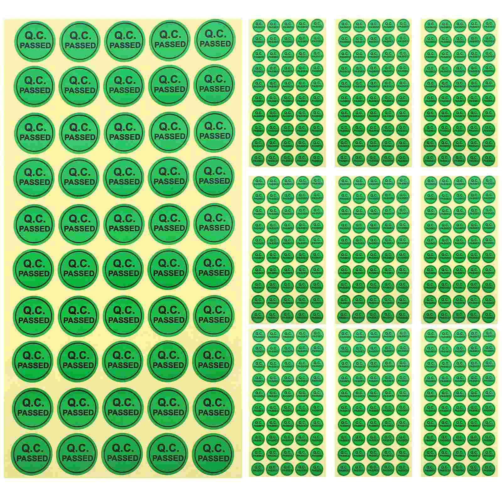 Qualität Inspektion Pass Aufkleber Qc bestandene Aufkleber selbstklebende Testetiketten Lagerzubehör Etiketten