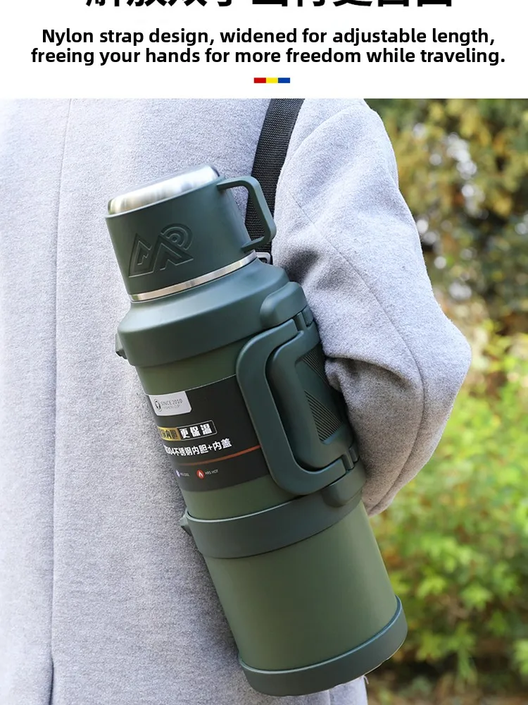 

Большая термобутылка из нержавеющей стали на 3 литра, портативная, для путешествий, автомобиля, дома, для горячей воды