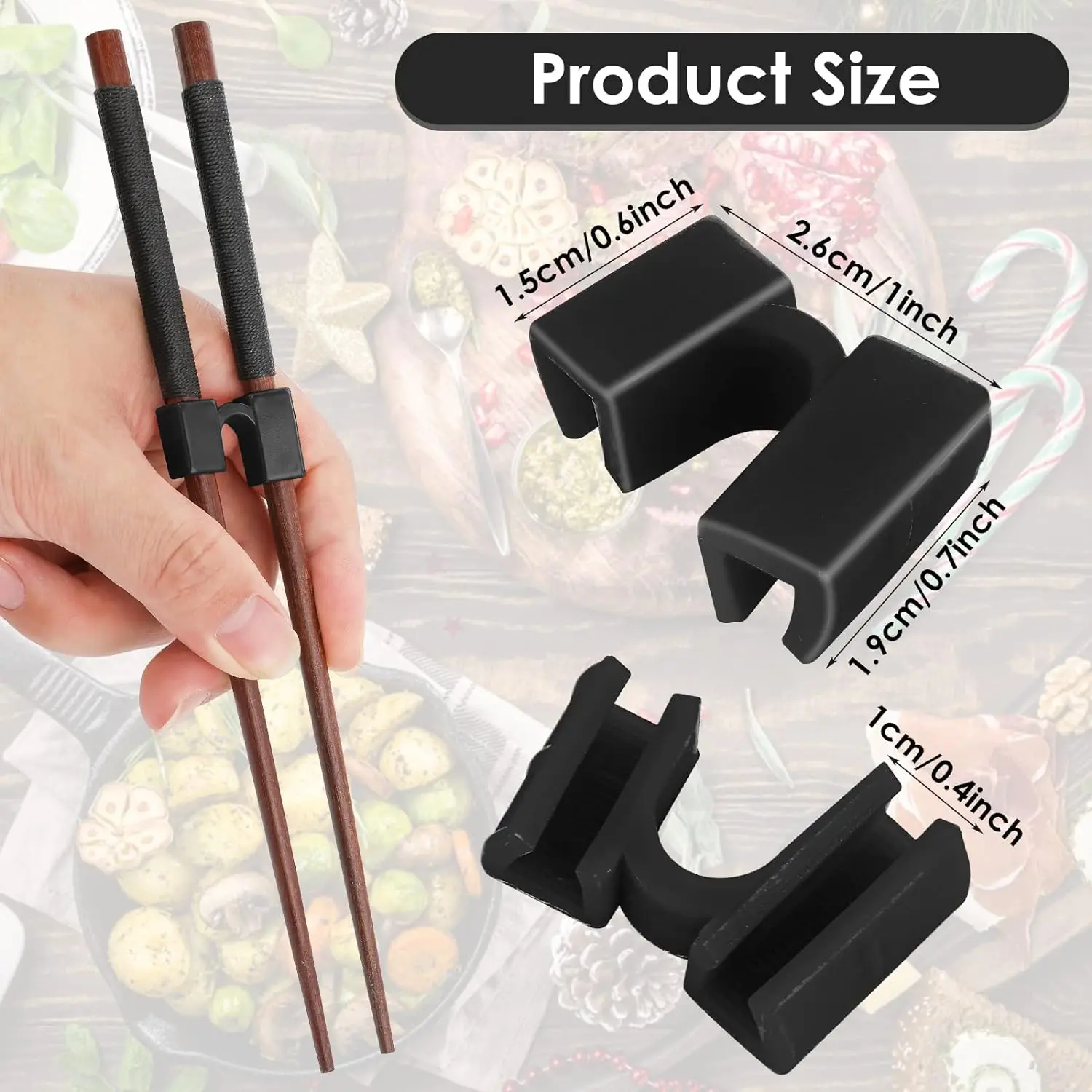 5PCS Reusable Chopstick Helper Training Chopsticks Hinges Connector Practicing Chopsticks Helper for Adults Beginner Trainers