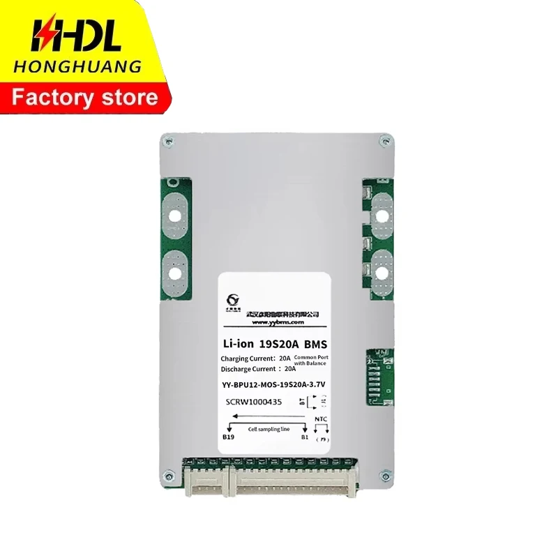 LiFePO4 NMC Li-ion Hardware BMS 19S 60V 20A 40A 50A 60A 80A 100Ah For Ebike Motorcycle Battery Power Pack Protection Board
