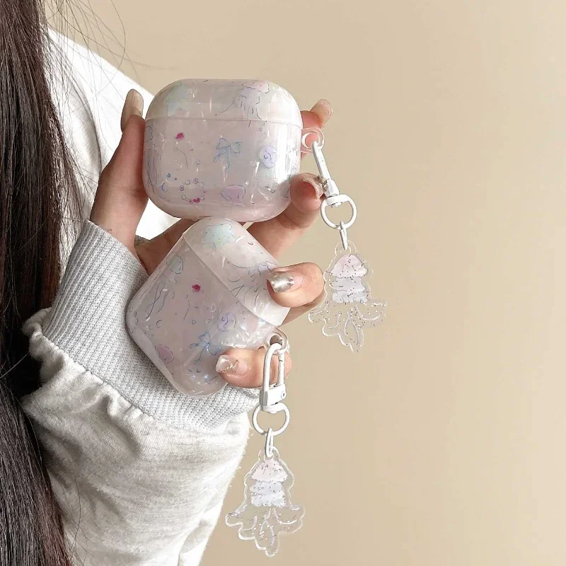 3d Quallen kette Kopfhörer hülle für Airpods 1 2 3 Abdeckung stoßfest für Airpod Pro Pro2nd Ins Korea Fundas