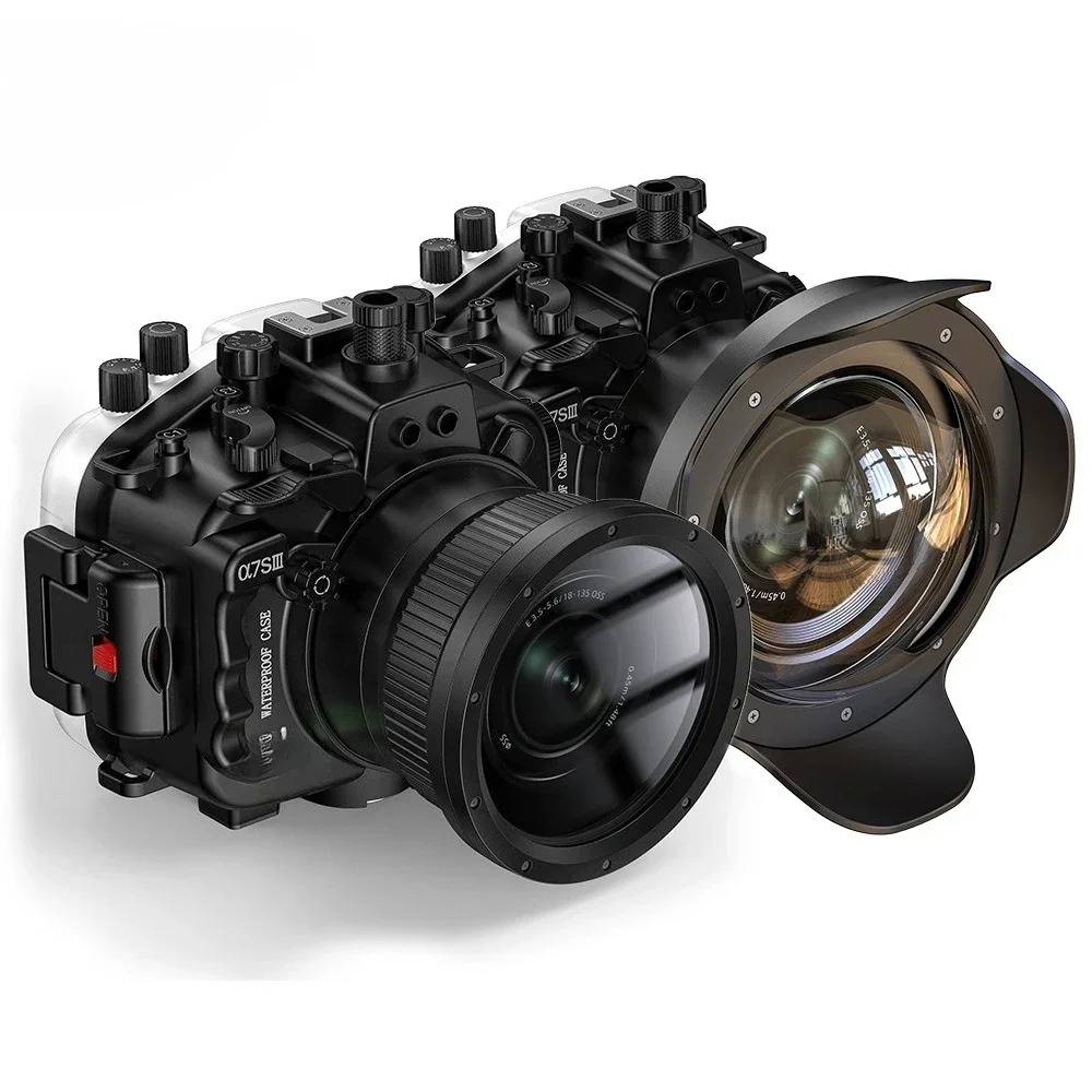 

Scuba Diving Camera Case Cover With Wide-Angle Lens For Sony A7S III Underwater Photography Equipment Camera Housing