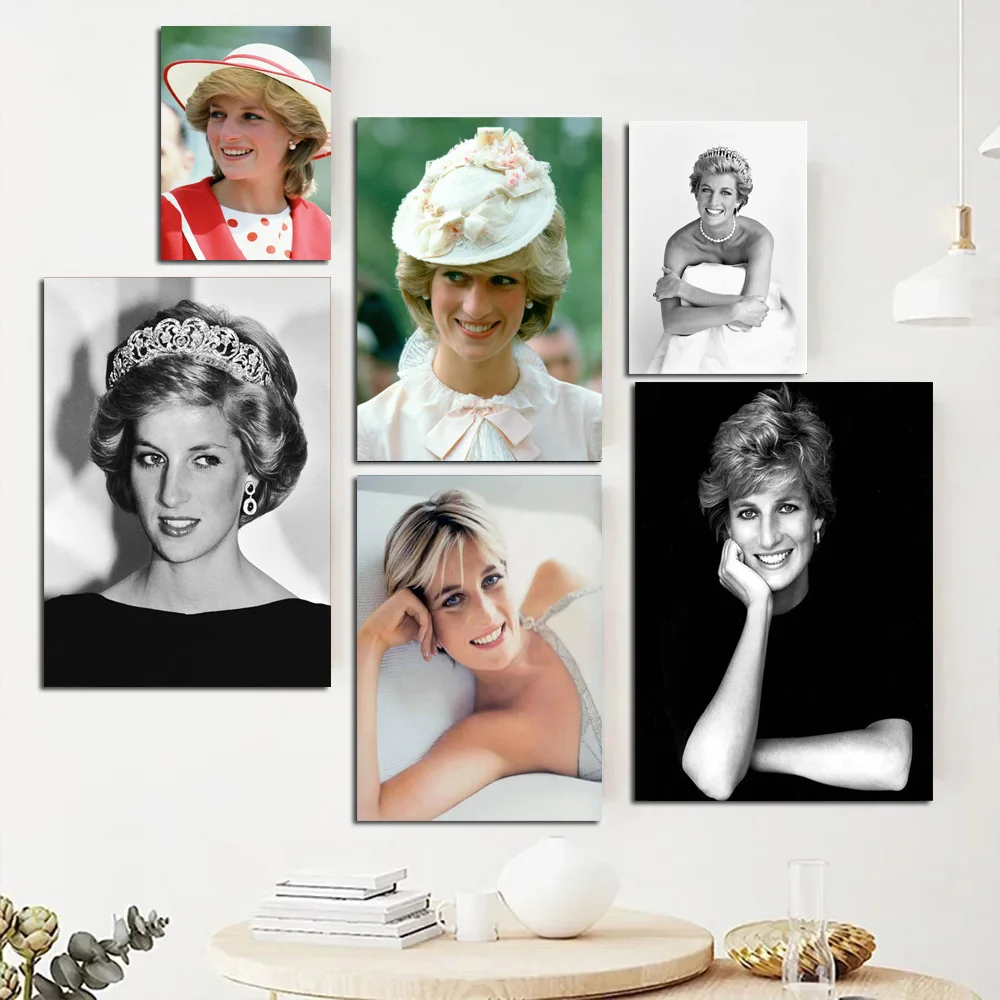 Poster HD Prints Diana Art Princess England Female Star Portrait Canvas Painting Wall Art Picture Living Kitchen Room Home Decor