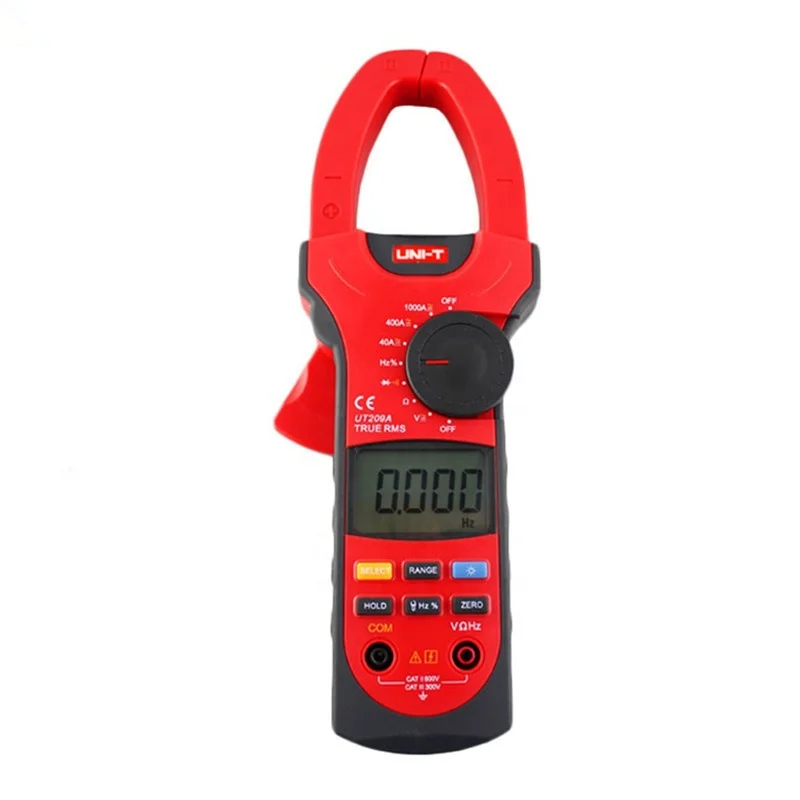 UNIT UT209A Digital Clamp Multimeter 1000A 1000V True RMS Clamp Meter UNI-T Ammeter Voltmeter LCD Backlight AC DC current Clamp