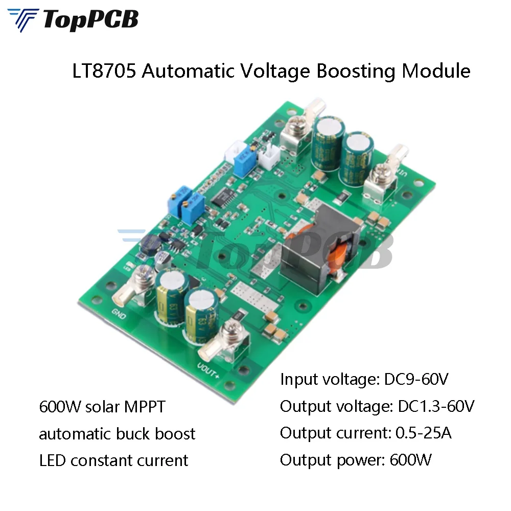 LT8705 600W 30A ayarlanabilir MPPT Solar şarj güç kaynağı modülü