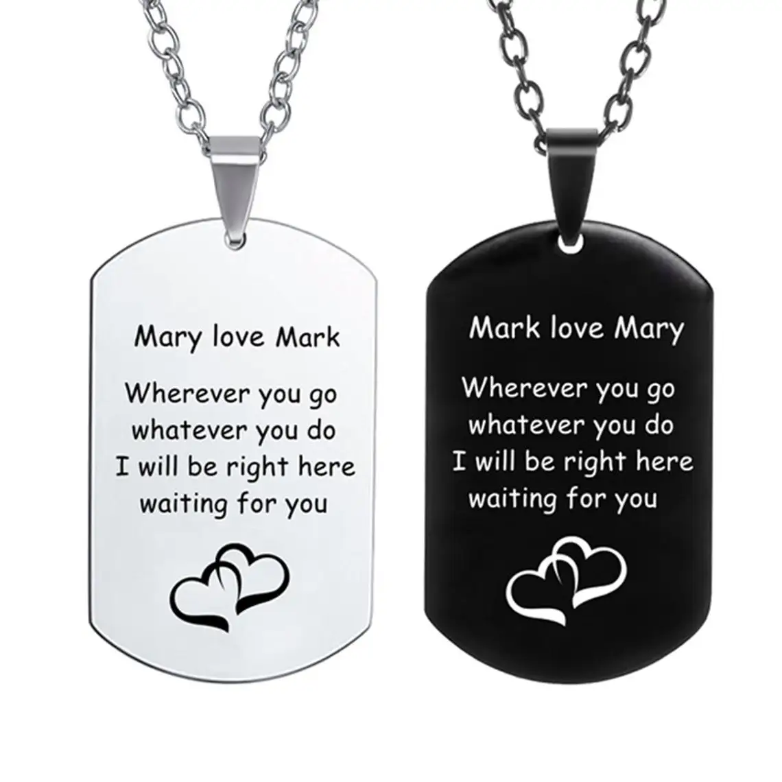 

Custom Laser Engrave Stainless Steel Army Tag Military Pendant Personalized Name Style Jewelry couples Birthday Christmas Gift