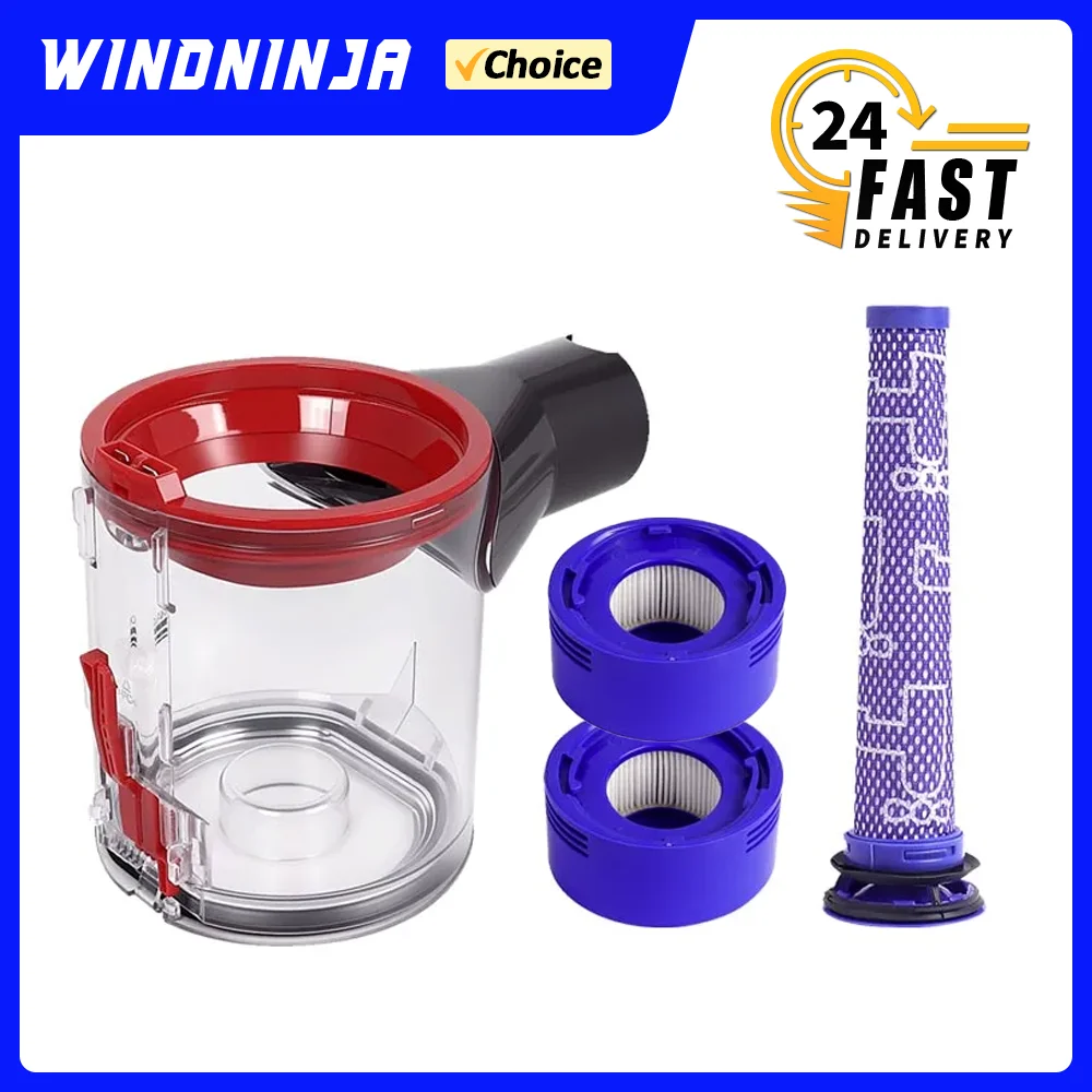 Für Dyson V7 V8 Handheld Vakuum Staub Tasse Eimer Staub Bin Filter Feine-Staub Blockieren Anti-Milbe Langlebig staubsauger Ersatzteile