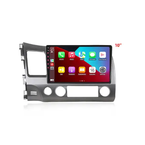 10" Android 12 Carplay Car Stereo Radio for Honda Civic 8 2005 - 2012 Multimedia Player Navigation GPS 2 Din 4G Audio DVD