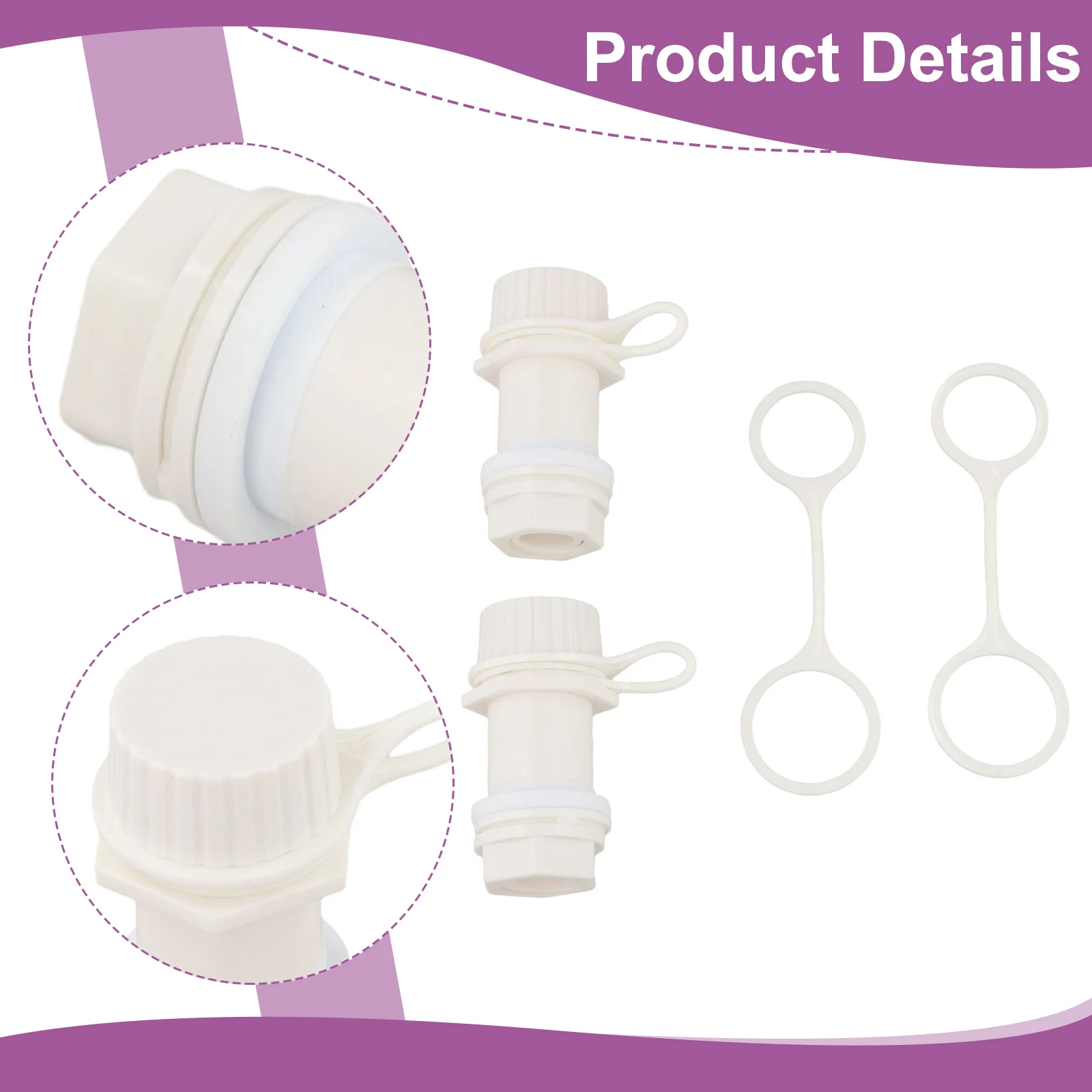 Threaded Drain Assembly LeakProof Replacement for Igloo 50165 QT Coolers with Attached Tethered Cap for Enhanced Stability