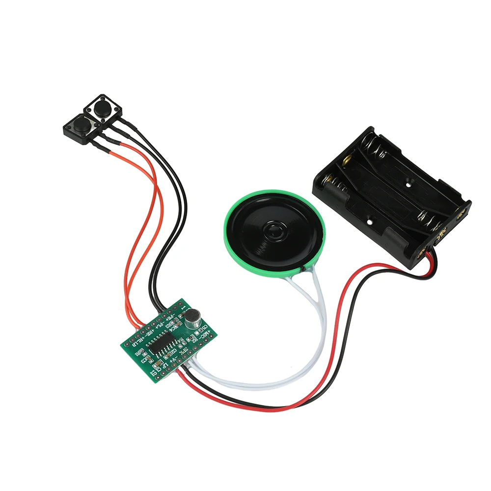 Recordable Sound Module Dual Button Voice Recorder 60 Second DIY E Card With Crystal Clear Playback For Gifts Projects