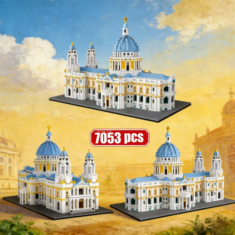 

Micro Particle St. Paul's Cathedral Building Kit, Realistic Architectural Model Buildable Set, Educational STEM Toy & Creative S