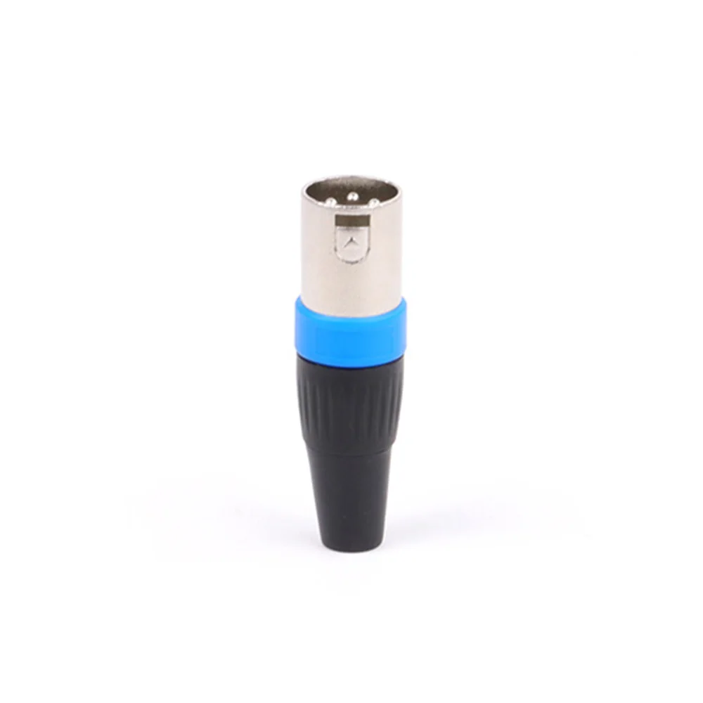 1pc XLR Female to XLR Male Plug 3-Pin Straight Cable Connector for Microphone Speaker Audio 5 colors Metal Housing
