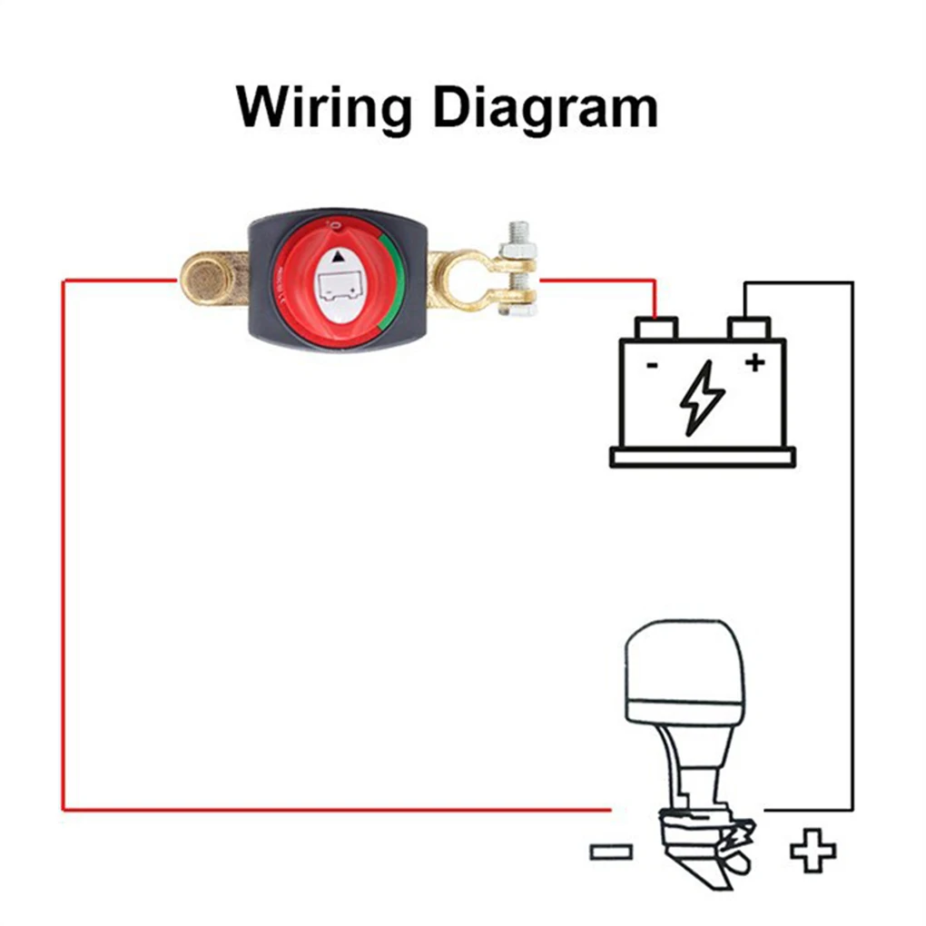 Top Post Battery Disconnect Switch Battery Disconnect Switch RV And Boat Negative Vehicle On/Off Side Post B