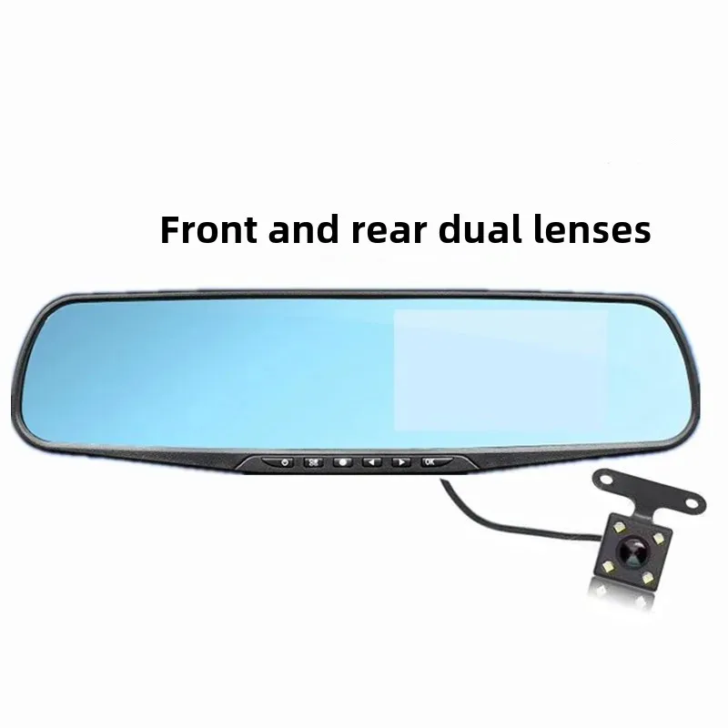 

10 4.3'' 1080P Car DVR Mirror Dash Cam +Rear View Camera Kit