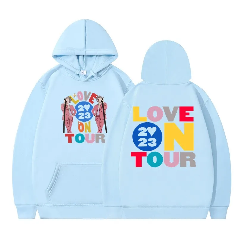 Autumn and Winter New Sportswear Hoodie Love On Tour Letter Printed Men's and Women's Casual Sports Hoodie