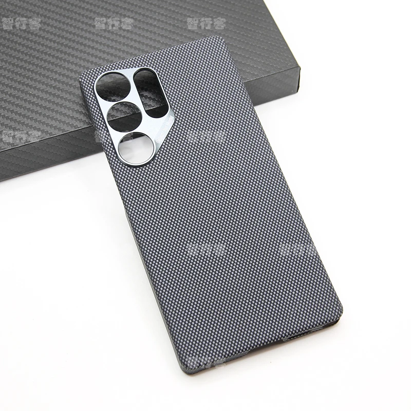 ZXKE-Carbon Case for Samsung Galaxy S25Ultra Embedded Iron Sheet Magnetic Car Support, Magsafe, 600D Aramid Fiber Shell