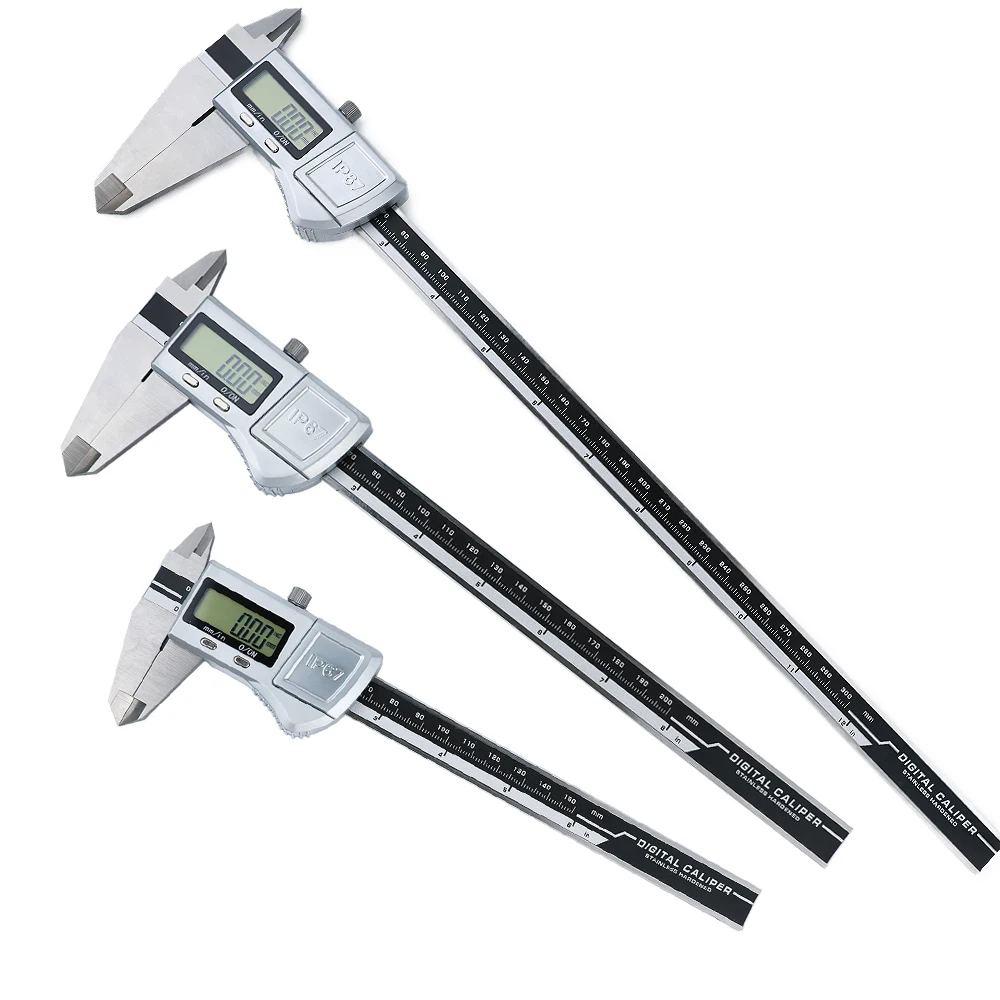 300mm 200mm 150mm IP67 Waterproof Digital Caliper Metal Housing Electronic Vernier Caliper gauge micrometer can work in water