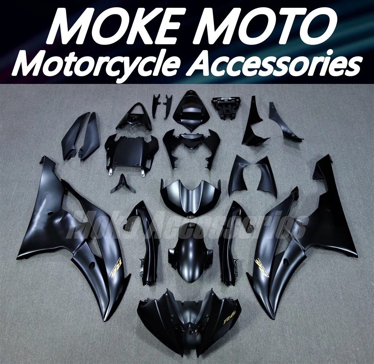 

Motorcycle Fairings Kit Fit For R6 2008 2009 2010-2014 2015 2016 Bodywork Set High Quality ABS Injection New Matte Black Glod