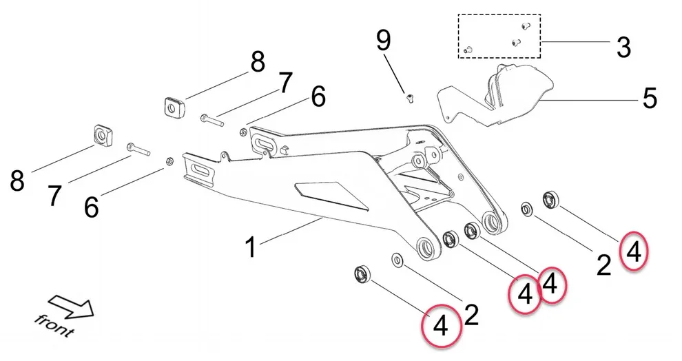 Surron Light bee X OEM stock rear swingarm bearings Precision Deep Groove Double Sealed Swing Arm Bearing Kit