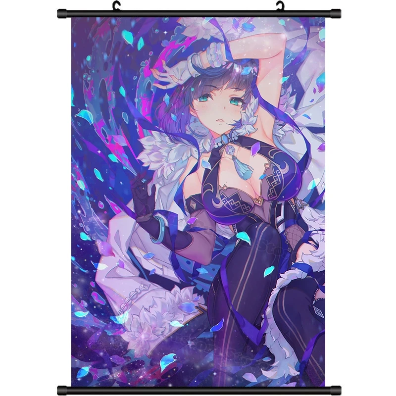 Anime Game Yelan Sexy Girl HD Wall Scroll Roll Painting Poster Hanging Picture Poster Collection Home Decor Gift