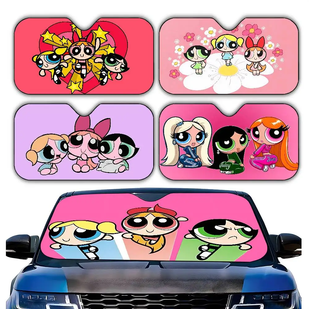 protetor-solar-para-para-brisa-cute-p-powerpuff-g-girls-estiloso-e-moderno-cortina-de-protecao-solar-para-carro