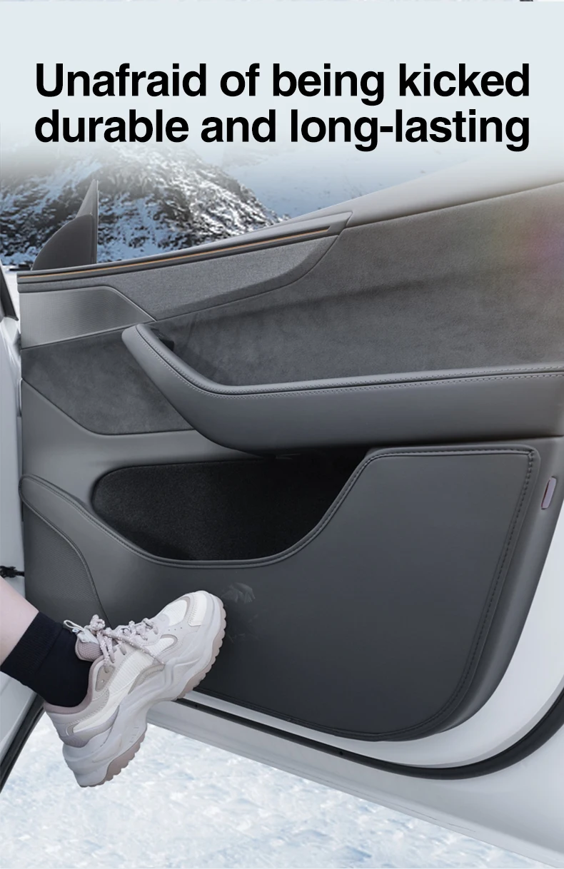 Geeignet für das neue Tesla Model Y Juniper 2025, 4-teiliges Schutzpolster für die Seitentüren, um Tritte zu verhindern, Innenraumzubehör. – Detail 4
