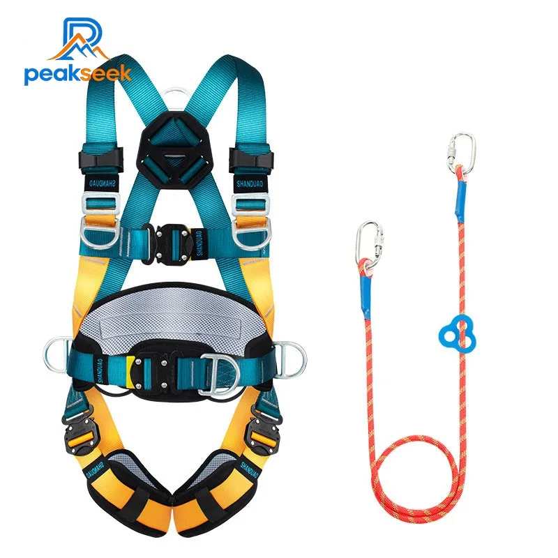 

Ремень страховочный Peakseek для скалолазания, защита от падения, быстрозажимной, пятиточечный, для всего тела