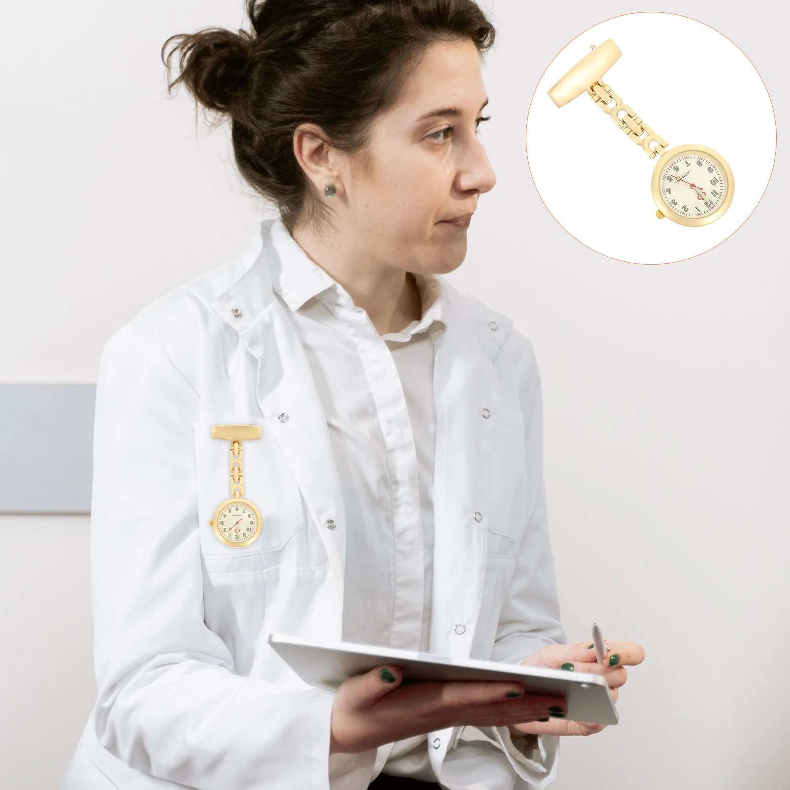 Precision Nurse Pocket Watch Glow In The Dark Exquisite Decorative Pocket Watch Brooch For Nurses Medical Professionals