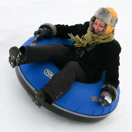 Outdoor Snow Toys Snowtube Hard Bottom Winter Inflatable Snow Sled For Children