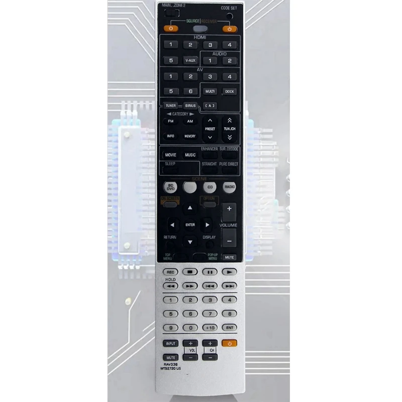2x rav336 wt92720us substituir remoto para yamaha av receptor RX-A700 RX-V667 RX-A700BL HTR-6063 sub remoto rav337 rav338