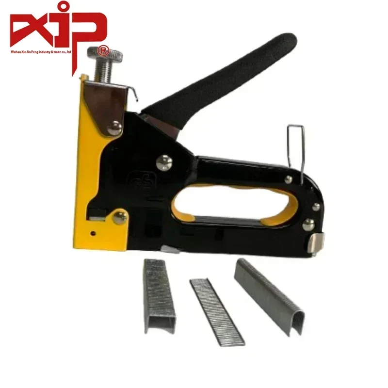 Manufacture Wholesale Stapler Gun Heavy Duty Stapler For 4-14mm Staples ,3 in 1 Stapler Gun For  Paper skin Carpet Manual Tools.