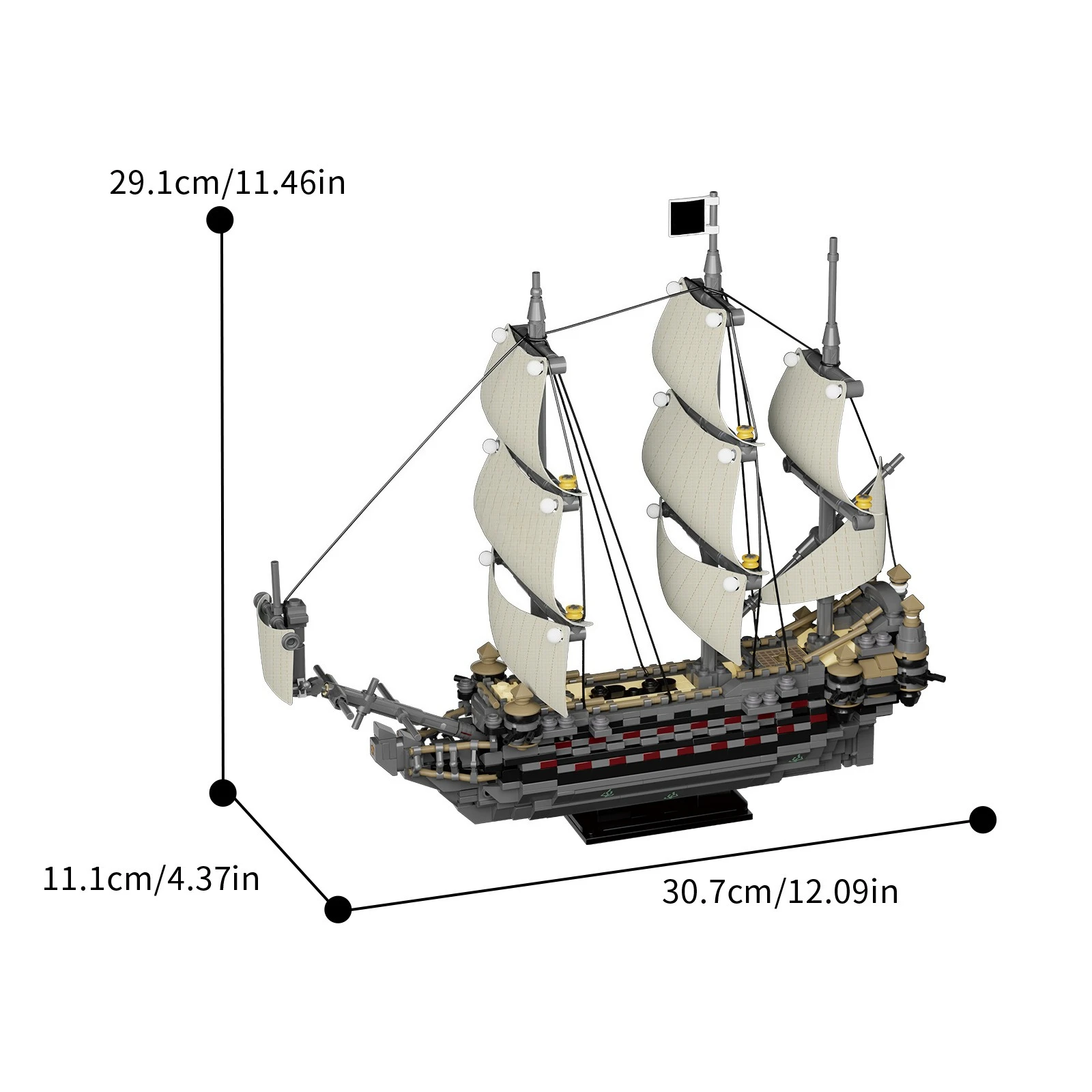 Ensemble de blocs de construction de modèle de bateau Pirate, jouet éducatif pour enfants, ensemble de jeu d'assemblage amusant pour l'apprentissage