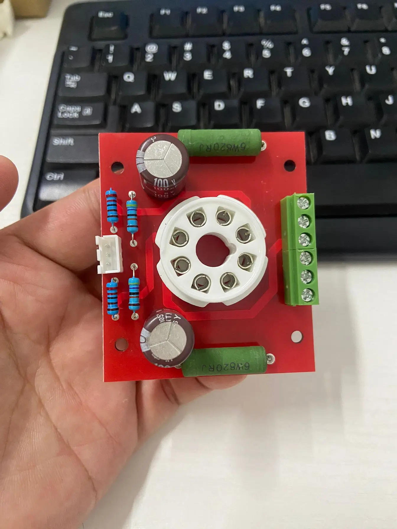 فراغ أنبوب Preamplifier لوح جهد عالي 200 فولت دائرة 6080 6N5P لوحة الرئيسية مكبر صوت Preamp مُضخّم صوت 6.3 فولت 1 قطعة