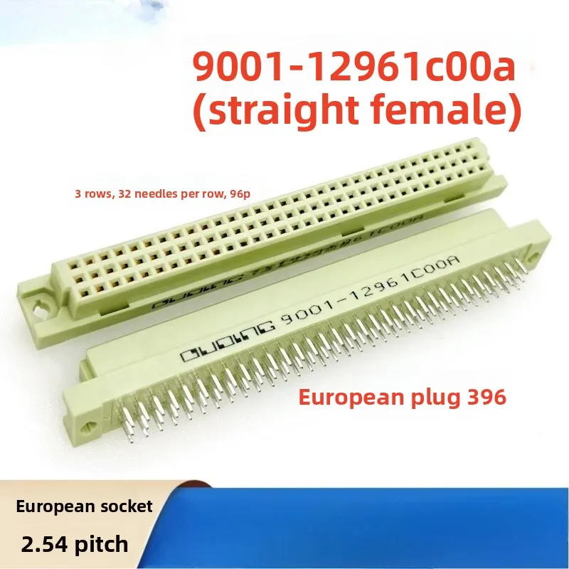 10 قطعة/الوحدة المقبس الأوروبي 9001-11961 12961 13961 14961C00A موصل 2.54 تباعد 3 صفوف 96P