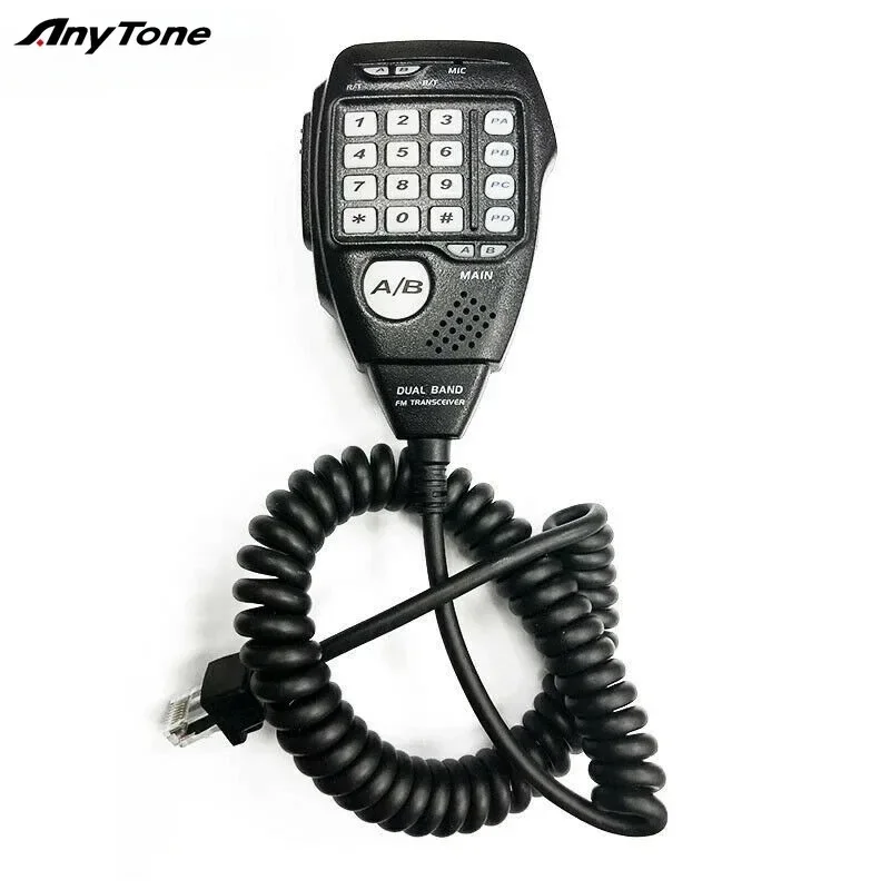 QHM-05 Hand Microphone CB Speaker PTT MIC for AnyTone AT-5888UV AT-778UV DualBand Transceiver Mobile Two Way Radios