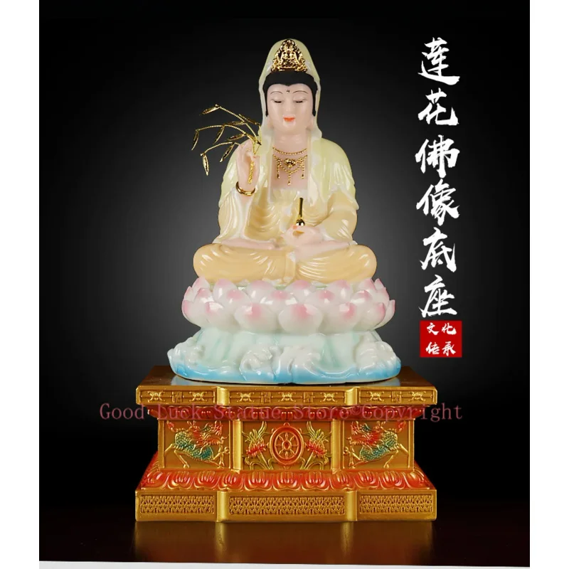 

High-grade GOOD Home Hall TOP efficacious Talisman Mascot Guanyin Buddha CHINA jade Porcelain GUANYIN PUSA statue-- Large