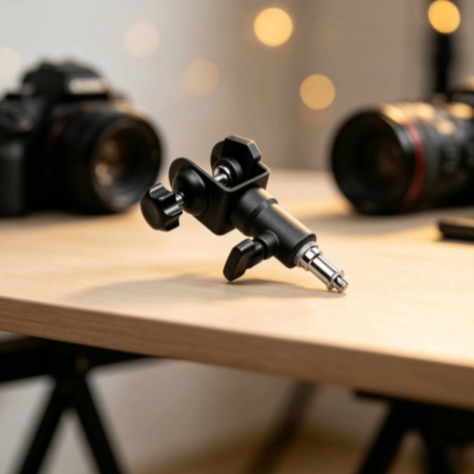 C-Clamp with Threaded Connector Adjustable C Clamp with Mounting Column Camera Mount Secure Versatile for Photographers view 5
