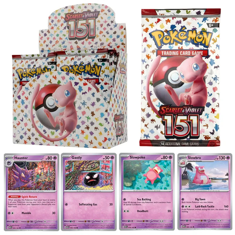 Versi bahasa Inggris 360 buah Pokemon TCG: Scarlet & Violet 151 klasik kotak Booster ekspansi kartu perdagangan Pokemon 36 kotak paket