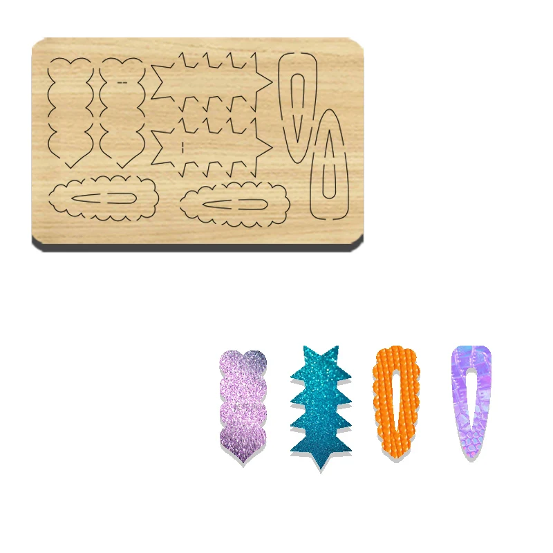 

Multi Style Wooden Cutting Die for Hairpin, Suitable for Most Machines, BC46