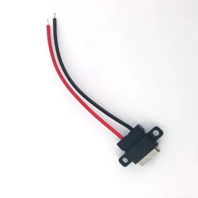 Type-c 2-pin Female Socket With Wire Bonding Waterproof Vertical Ear Socket Solder Joint Usb Female Connector Adapter Plug E2