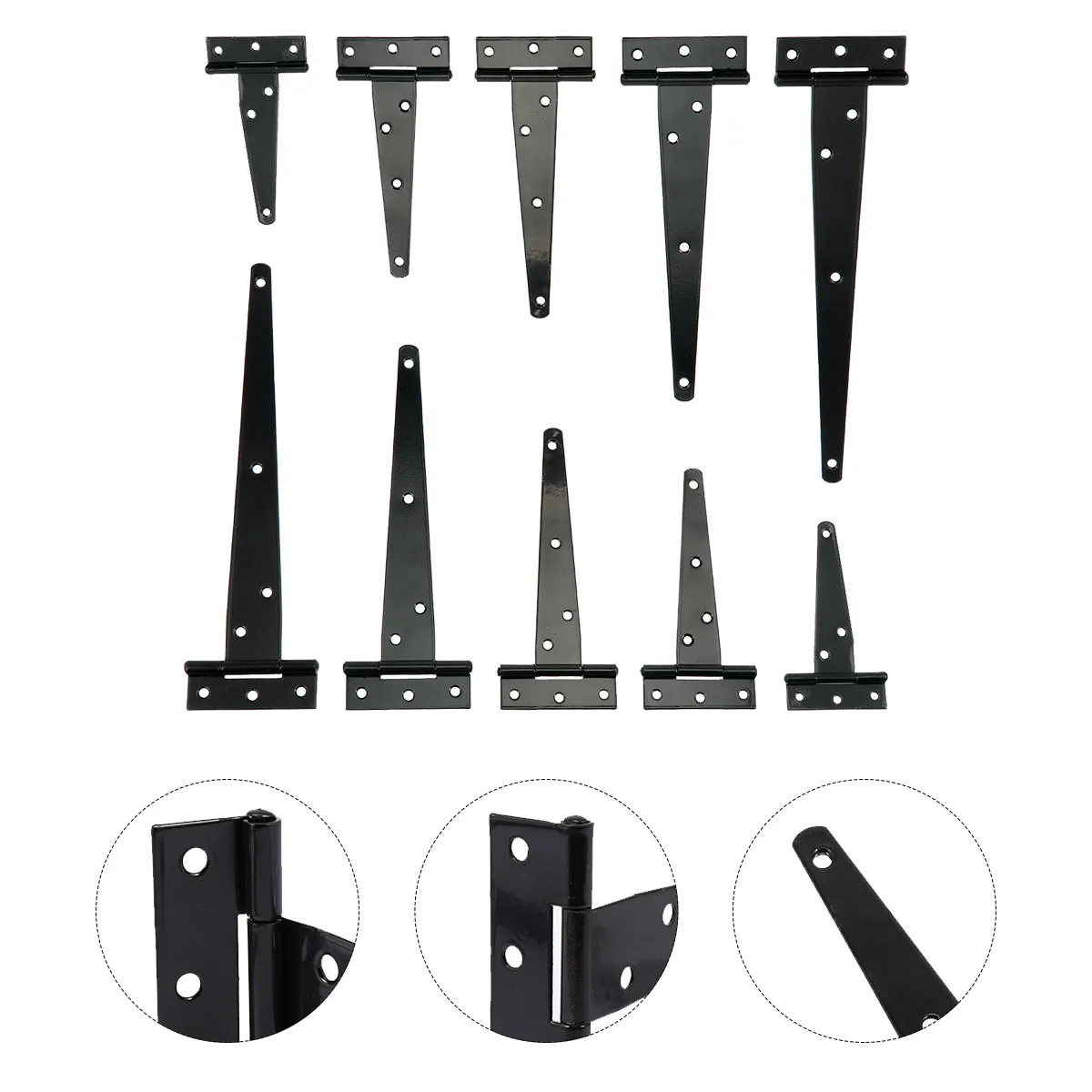 Heavy Duty T Shape Galvanized Iron Door Hinges 10 Piece Triangle Hinges for Gates Cabinets Furniture