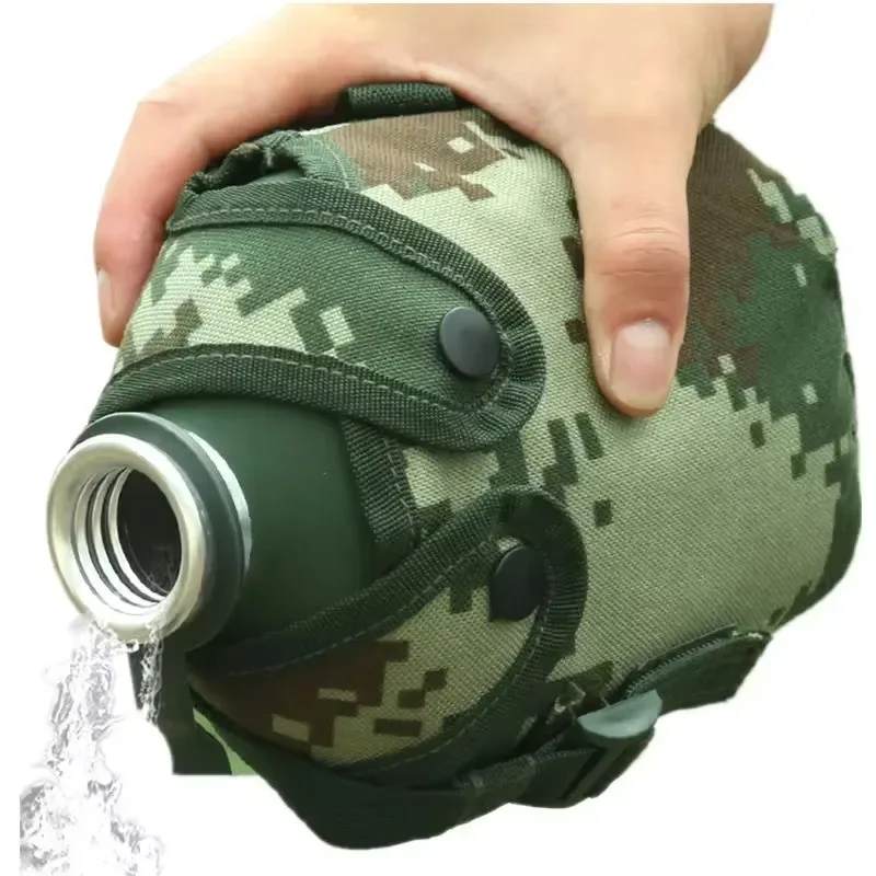 

Outdoor Sports Water Bottle 1L Camping Water Bottle With Pouch Canteen Bottle Camping Hiking Survival Drinking Kettle DIY TMC
